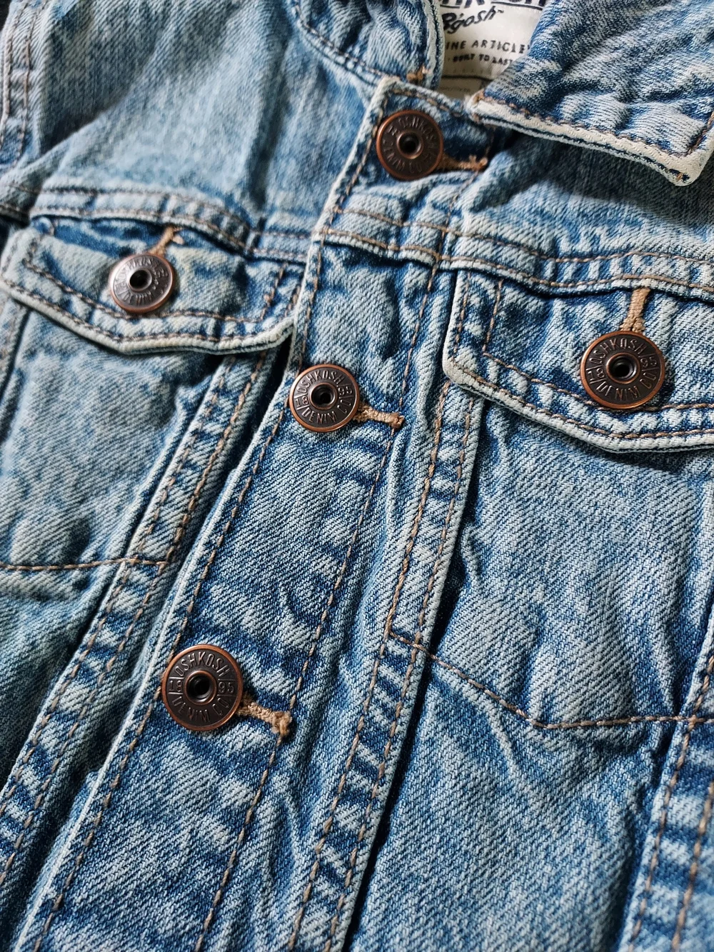 OshKosh B'gosh Light Blue Kids Denim Jacket Classic Western 3T
